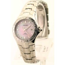 Pxt681 Womens Pulsar Steel Mop Date Neat Watch