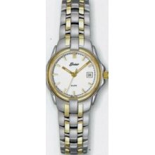 Quartzline Sport Ladies 10 Atm 2 Tone Watch With Date Window & Round Bezel