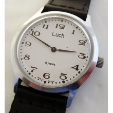 Rare Ussr Russian Watch Luch 15 Jewels 608