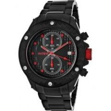 Red Line Men's Carbon Brake Chronograph Black Dial Black Ion Plated S