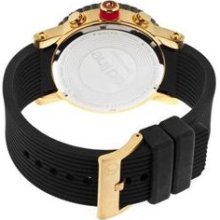 Red Line Men's 'Compressor' Black Textured Silicone Watch ...