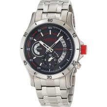 Red Line Tech Alarm Black Dial Stainless Steel Men's Watch (50020-11)