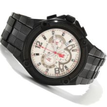 Renato Men's Cougar Swiss Quartz Chronograph Stainless Steel Bracelet Watch SILVERTONE