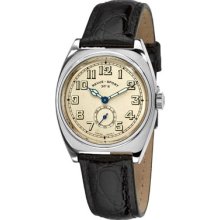Revue Thommen Watches Women's Silver Small Second Dial Leather Strap