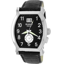 Roberto Bianci 1860Lea Blk Blk Men'S 1860Lea Blk Blk Quot Eleganza Quot Men'S Two-Time Zone Date Watch