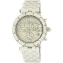 Roberto Bianci Women's Persida Chronograph Ceramic Watch w/Sapphi