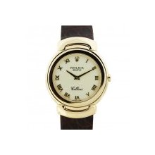 Rolex Cellini 18K Yellow Gold, Cream Dial on Leather Strap
