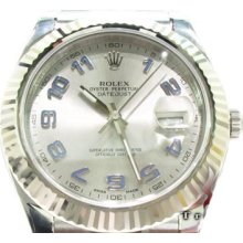 Rolex Datejust II Steel and White Gold 116334 Diamond Watch Collection