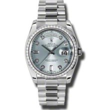 Rolex Day-Date President Platinum 118346 DKMDP MEN'S WATCH