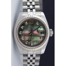 Rolex Ladies Datejust Tahitian Mother of Pearl Diamond 179174 WatchChest