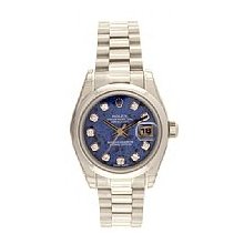 Rolex Ladies President Platinum Sodalite Diamond Dial Unworn Wristwatch / Model # 179166