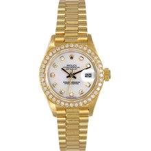 Rolex Lady-Datejust 18k Ladies President Watch 69178