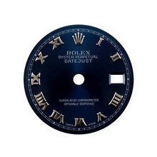 Rolex Lady Datejust Dial, Blue, White Gold Roman Numerals