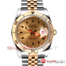 Rolex Men's New Style Datejust 2T 116263 Champagne Stick Thunderbird