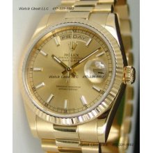 Rolex Mens President Gold Champagne 118238 Watch Chest