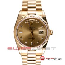 Rolex Men's Yellow Gold Day Date President Factory Champagne 18238