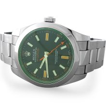 Rolex Milgauss Green Automatic Mens Watch 116400V
