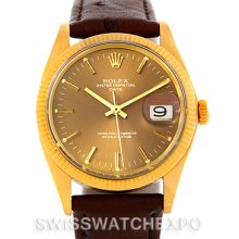 Rolex Vintage Rolex Date 1503 Mens 14k Yellow Gold Watch