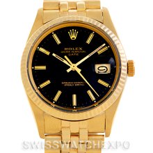 Rolex Vintage Rolex Date 15037 Mens 14k Yellow Gold Watch