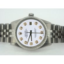 Rolex watch DATE-JUST stainless steel diamond dial