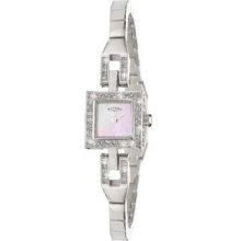 Rotary Ladies White Steel Plating and Crystal Set Case LB02428/07 Watch