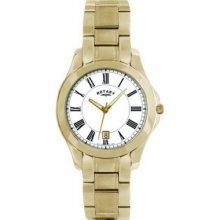 Rotary Lb02794-01 Ladies Gold Plated Watch Rrp Â£105