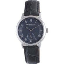 Rudiger Men's Leipzig Grey Leather Grey Dial Roman Numeral Watch ...