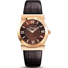 Salvatore Ferragamo Vega Brown Leather Strap Watch, 38mm