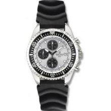Sartego Spc45-R Mens Chronograph Silver Dial Strap Watch