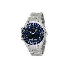 Sartego Spw33 Mens Chronograph World Time Blue Dial Watch