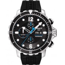Seastar 1000 Men's Automatic Chronograph Watch - Black/Blue Dial