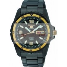 Seiko 5 Sports SNZG75K1 23 Jewels IP Automatic Diver Mens Watch