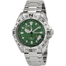 Seiko Automatic Green Dial Stainless Steel Mens Watch Ssa093