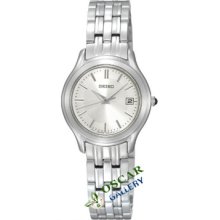 Seiko Classic Sxdc23p1 White Dial Women's Watch 2 Years Warranty