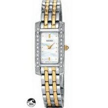 Seiko Ladies` Crystal Mother Of Pearl Dial Watch