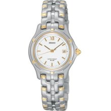 Seiko Ladies' Le Grand Sport Watch - Stainless & Gold Tone - White Face - SXE586