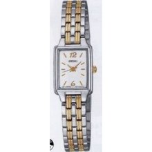 Seiko Ladies` Two-tone Bracelet Watch W/ Arabic Numbers At 12 And 6