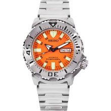 Seiko Men's Orange Monster Skx781k Stainless-Steel Automatic Watch With Orange Dial