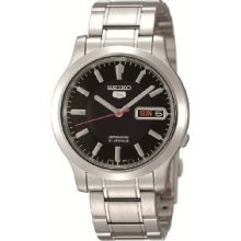 Seiko Men's Snk795 Seiko 5 Automatic Black Dial Stainless Steel Bracelet Watch