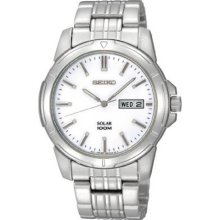 Seiko Mens Solar Day/date Watch Sne091p1 Warranty,box, Rrp:Â£180