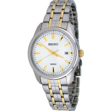 Seiko Sgeg07 Men's Two Tone Stainless Steel Silver Dial Casual Dress Watch