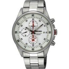 Seiko Silver Dial Chronograph Stainless Steel Mens Watch SNDC87 ...