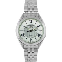 Seiko Snkl29 Men's Watch Seiko 5 Automatic Link Bracelet Silver Tone Dial