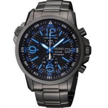 Seiko Solar Chronograph Alarm Sports Watch SSC079P1 SSC079P SSC079