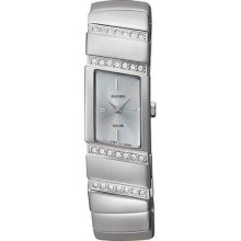 Seiko Sup167 Silver Solar Crystal Ladies Watch