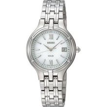 Seiko Sut015 Solar Stainless Steel Band Silver Dial Watch