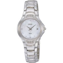 Seiko SXB395P1 Pearl Dial Diamond Quartz Women's Watch