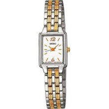 Seiko Women's SXGL59 Silver Two-tone Stainless-Steel Quartz Watch with White Dial