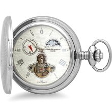 Self-winding pocket watch & chain by charles hubert #3713