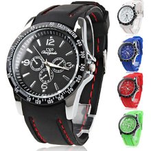 Silicone Band Quartz Wrist Watch